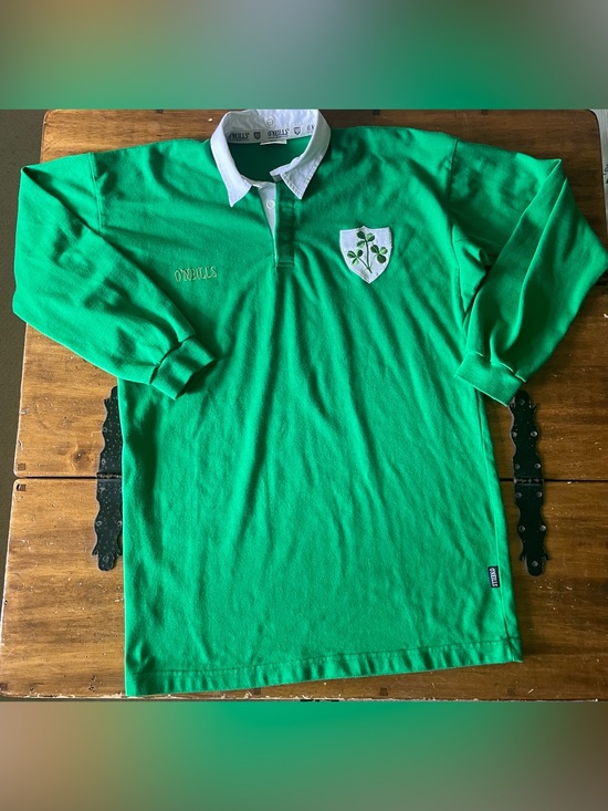 O'Neill Other - Vintage Irish Ireland Rugby Shirt O'Neills Team Green Long Sleeve Patch XXL